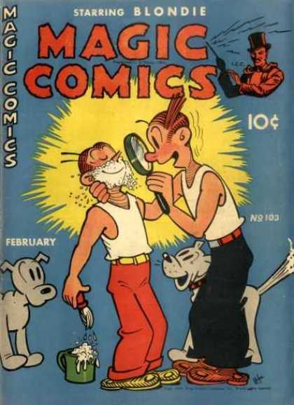 Magic Comics 103 - Starring Blondie - Magic Comics - Magnifying Glass - February No 103 - Dogs