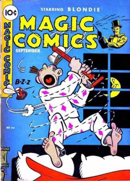 Magic Comics 110 - Blondie - Bed - Window - Moon - Pajamas