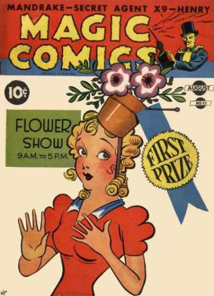 Magic Comics 25 - Flower Pot - Red Dress - Blonde Hair - Female - Magic