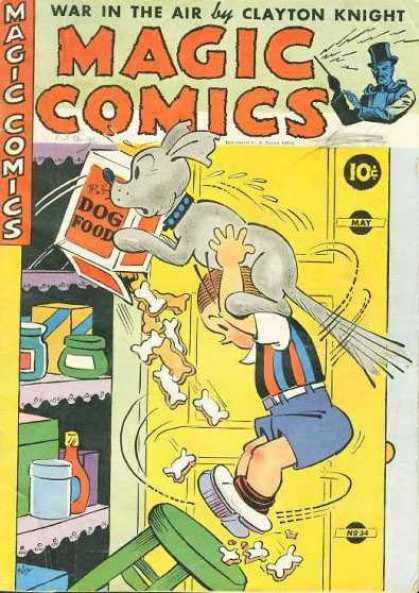 Magic Comics 34 - War In The Air - Dog Food - Dog - Jars - Stool