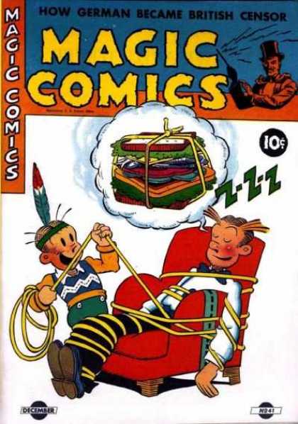 Magic Comics 41 - How German Became British Censor - Boy - Rope - Chair - December