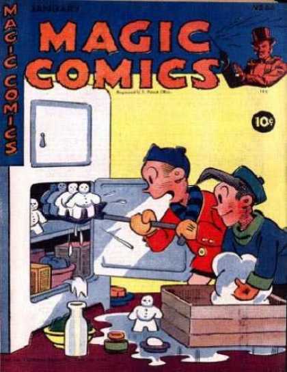 Magic Comics 66 - Man - Cake - Milk - Box - Bottle