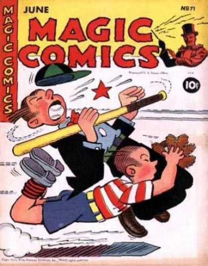 Magic Comics 71 - Dagwood - Baseball Bat - Baseball - Homeplate - Catchers Mitt