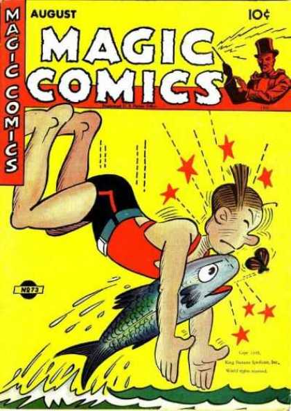 Magic Comics 73 - August - Cap - Fish - Water - Belt