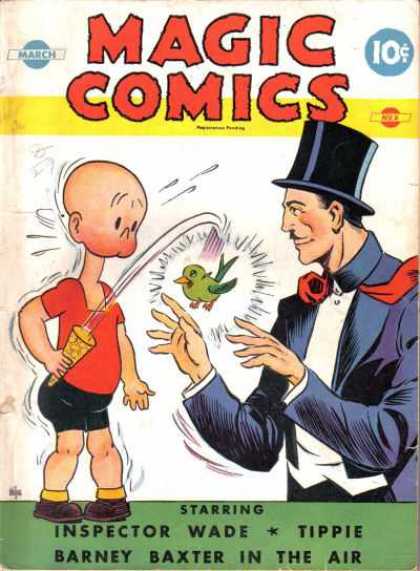 Magic Comics 8 - Magician - Green Bird - Inspector Wade - Tippie - Barney Baxter