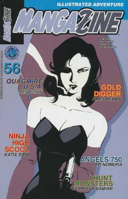 Mangazine 3 56 - Bad Girl - Gun - Smoking - Evening Gown - Black Eye