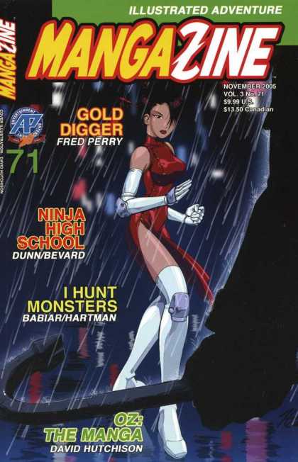 Mangazine 3 71 - Gold Digger - Fred Perry - Ninja High School - Red Dress - Brunette