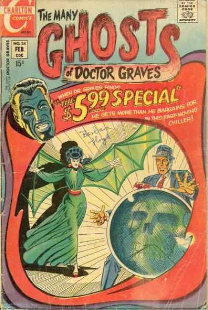 Many Ghosts of Dr. Graves 24 - The 599 Special - No 24 - Feb - Bat Woman - Skull
