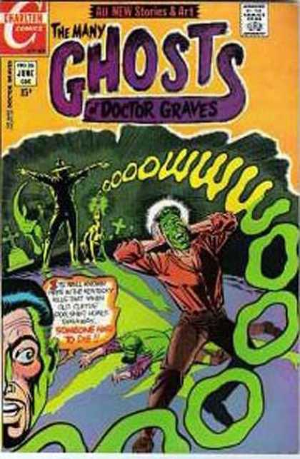 Many Ghosts of Dr. Graves 26 - All New Stories And Art - Cross - Headstone - Moon - Charlten Comics
