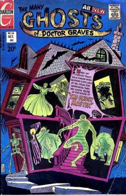 Many Ghosts of Dr. Graves 34 - Haunted House - Oct - No 34 - The Ghost Master - Monsters
