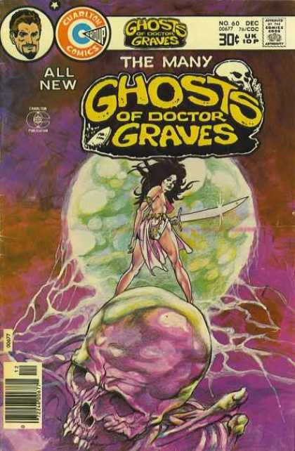 Many Ghosts of Dr. Graves 60 - Skull - Female - Moon - Bones - Dark Sky