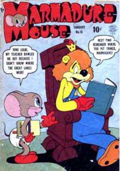 Marmaduke Mouse 16 - Lion - Crown - Mouse - Reading - Diapers
