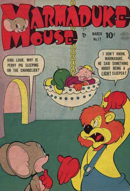 Marmaduke Mouse 17 - Lion - Pig - Ceiling Light - Archway - Gloves