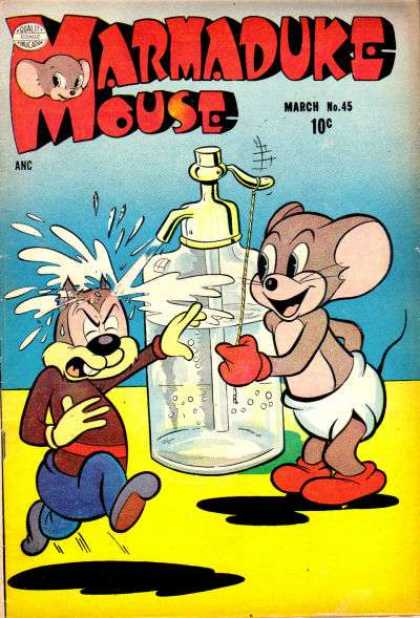 Marmaduke Mouse 45 - Bottle - Water From The Bottle - Tail - Laughing - Enjoying