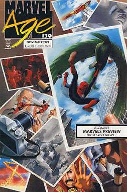Marvel Age 130 - Novermber 1993 - Marvels Preview - The Secret Origin - Spider Man - Iron Man