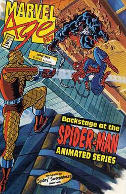 Marvel Age 137 - Spider-man - Brick Wall - Backstage - Spidey Sweepstakes - Rooftop