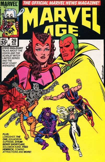 Marvel Age 29 - Avengers - Yellow Cape - Scarlet - Limited Series - Supreme - Joe Sinnott