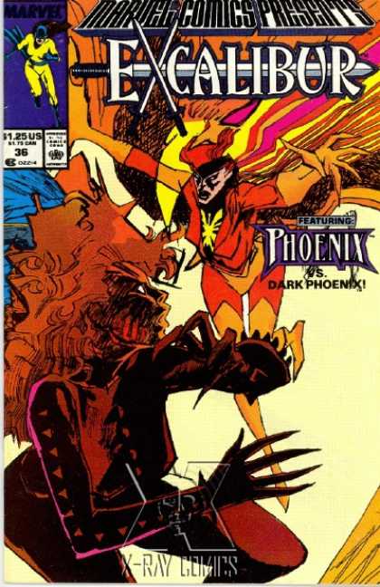 Marvel Comics Presents 36 - Phoenix - Dark Phoenix - Bland Cover - Batgirl On Upper Left Hand Corner - Excalibur - Bill Sienkiewicz