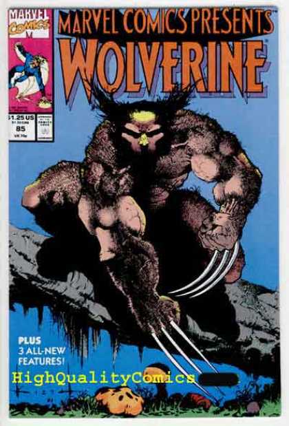 Marvel Comics Presents 85 - Volverine - Approved By The Comics Code Authority - 125 Us - High Quality Comics - 3 All New Features - Sam Kieth