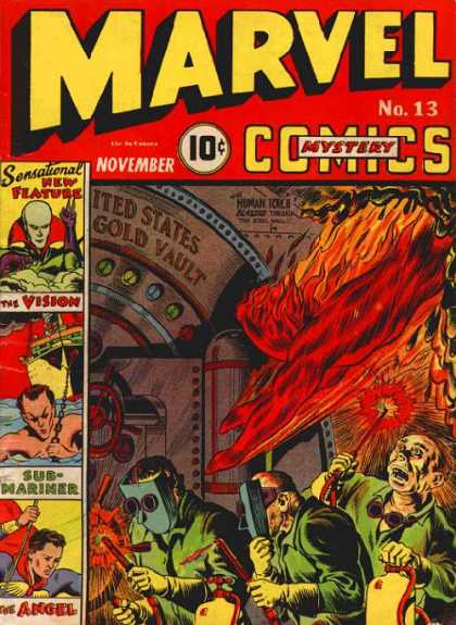 Marvel Comics 13 - Fire - Boat - Welders - Angel Man - Money Vault