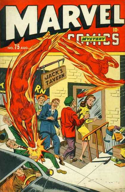 Marvel Comics 75 - Mystery - No 75 - Jacks Tavern - Fire Man - Bar