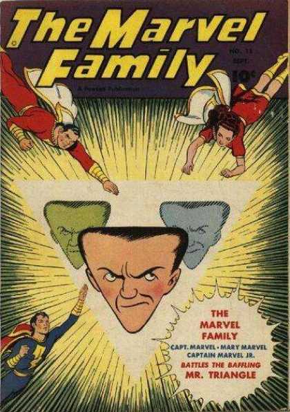 Marvel Family 15 - Superhero - Triangle - Head - Battle - Woman