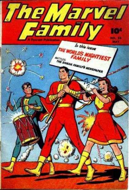 Marvel Family 23 - Father - Daughter - Son - Fireworks - Drum