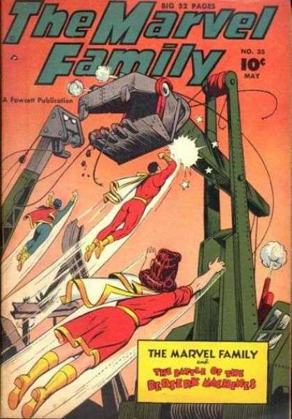 Marvel Family 35 - May - 10 Cents - Fawcett - Machine - Superhero