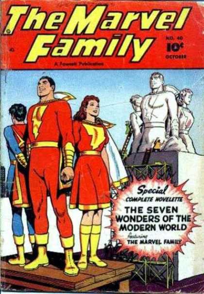 Marvel Family 40 - Fawcett - Statues - Novelette - Modern - Wonders