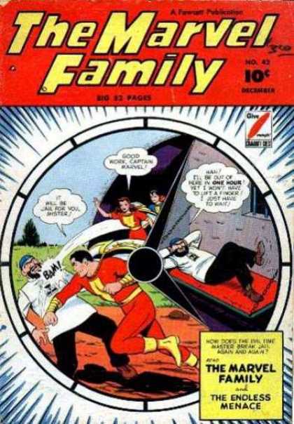 Marvel Family 42 - Shazam - Captain Marvel - Mary Marvel - Trio - Jail