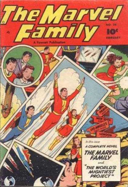 Marvel Family 56 - The Worlds Mightiest Project - Photographs - Snapshots - Red Uniforms - Family