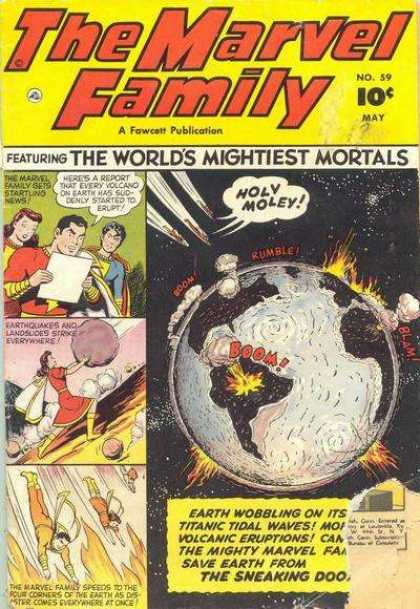 Marvel Family 59 - Plane Earth - Explosions - Stars - Woman - Men