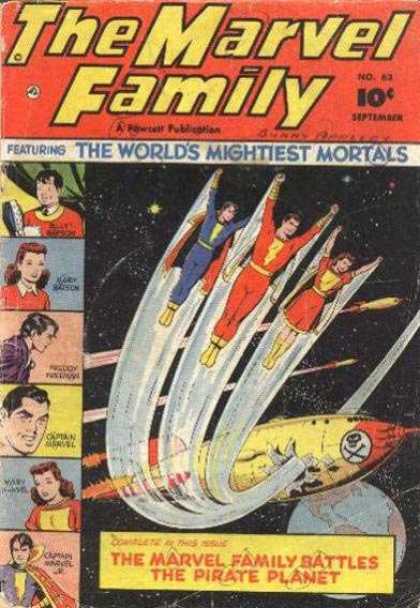 Marvel Family 63 - Pirate - Planet - Rocket - Earth - Space