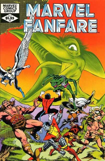 Marvel Fanfare 3 - X-men - Dinosaur - Wings - War - Island - Bob McLeod, Dave Cockrum