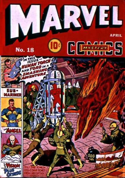 Marvel Mystery Comics 18 - Human Torch - Torso - Sub-mariner - The Angel - The Vision