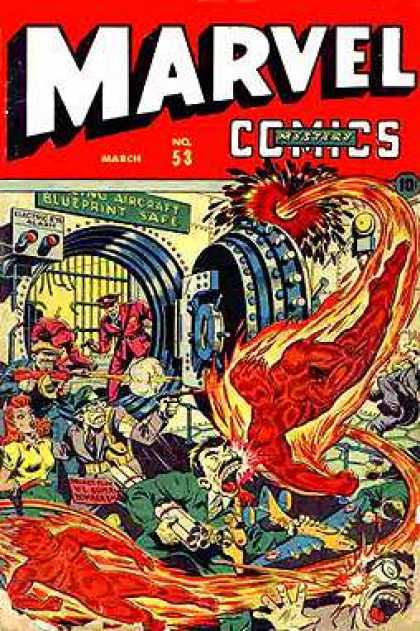 Marvel Mystery Comics 53 - Bank - Robbery - Evil - Fighting - Heros