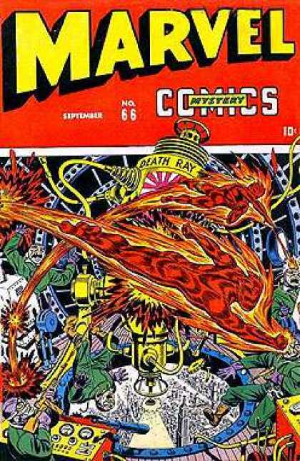 Marvel Mystery Comics 66 - September - Gun - Death Ray - Fire Man - Laboratory