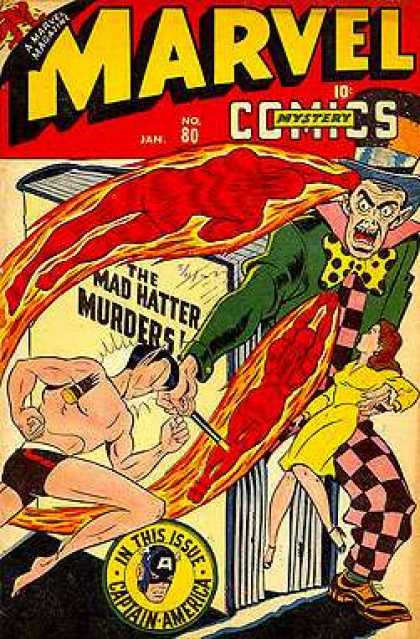 Marvel Mystery Comics 80 - The Mad Hatter Murders - Captain America - Fire People - Book - Mystery
