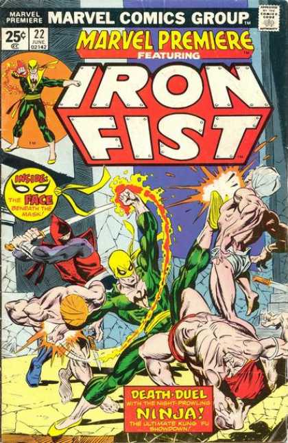 Marvel Premiere 22 - Marvel Comics - Iron Fist - The Face Beneath The Mask - Death Duel - Night Prowling Ninja