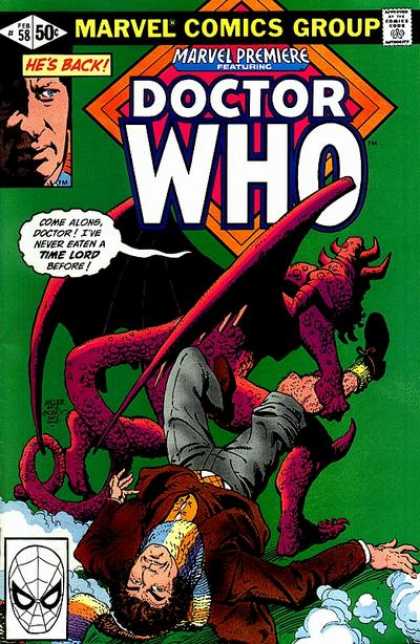 Marvel Premiere 58 - Scarf - Monster - Doctor Who - Time Lord - Winged Monster - Frank Miller, Terry Austin