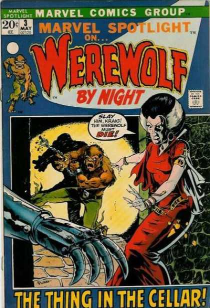 Marvel Spotlight 3 - 20 Cents - May 3 - Werewolf By Night - Marvel Spotlight - Thing In The Cellar - Mike Ploog