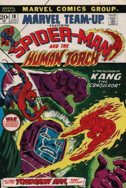 Marvel Team-Up 10 - Spider-man And The Human Torch - Kang The Conqueror - War - Across A Thousand Centuries - Tomorrow Man - Human Torch - Andy Kubert, Scott Kolins