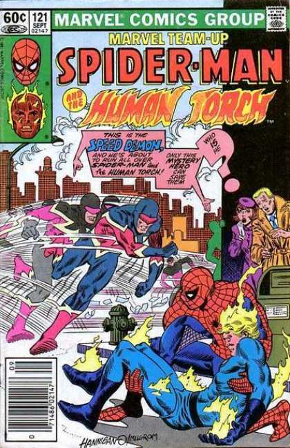 Marvel Team-Up 121 - Spiderman - Human Tourch - Speed Demon - Race - Who Is He