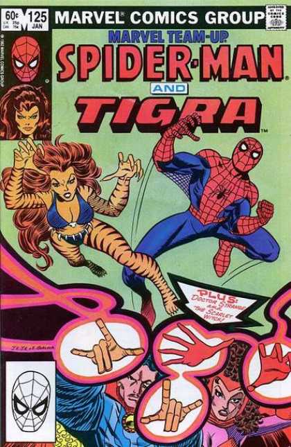 Marvel Team-Up 125 - Tiger Woman - Spiderman - Attack - Hands - Tigra - John Romita