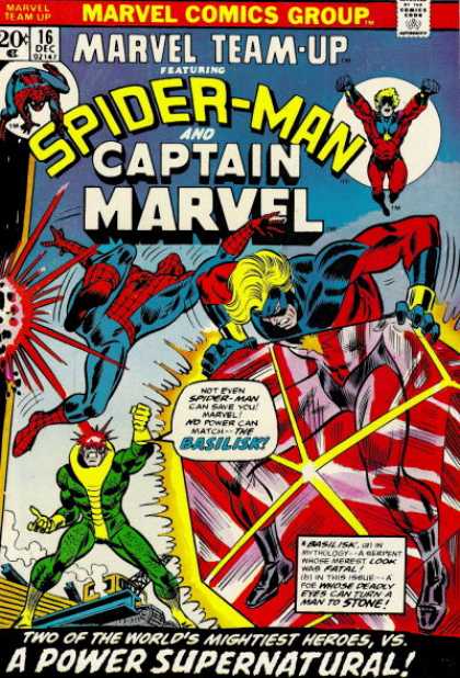 Marvel Team-Up 16 - Spider-man - Captain Marvel - 16 Dec - A Power Supernatural - Basilisk - Phil Hester