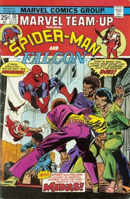 Marvel Team-Up 30 - Spider-man - Falcon - Team Up - Afro - Mod Squad