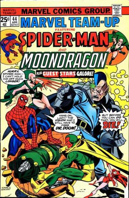 Marvel Team-Up 44 - Comics Code - Spider-man - Mondragon - Battle - Costumes