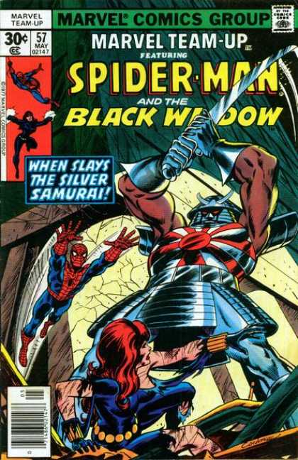 Marvel Team-Up 57 - Marvel - When Slays The Silver Samurai - Sword - Attack - Fighting - Dave Cockrum