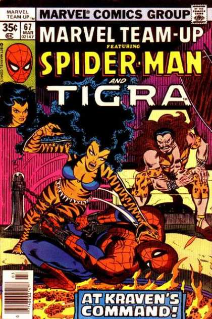 Marvel Team-Up 67 - Team-up - Tiger - Spider - Thirty-five Cents - Kraven - Joe Sinnott, John Byrne