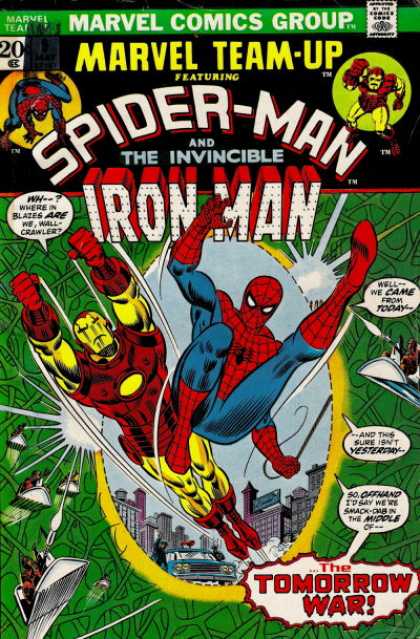 Marvel Team-Up 9 - Marvel Comics Group - The Invincible - Spider-man - Iron Man - The Tommorow War - Scott Kolins